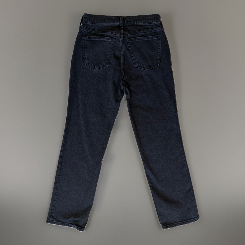 NWT Abercrombie & Fitch 90s Straight Mid Rise Jeans Women's 25 Extra Short Black - Picture 5 of 10